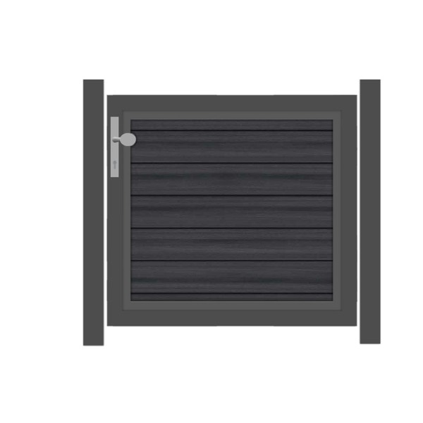 SYSTEM WPC PLATINUM Vorgartentor-Set in Anthrazit Höhe 900mm