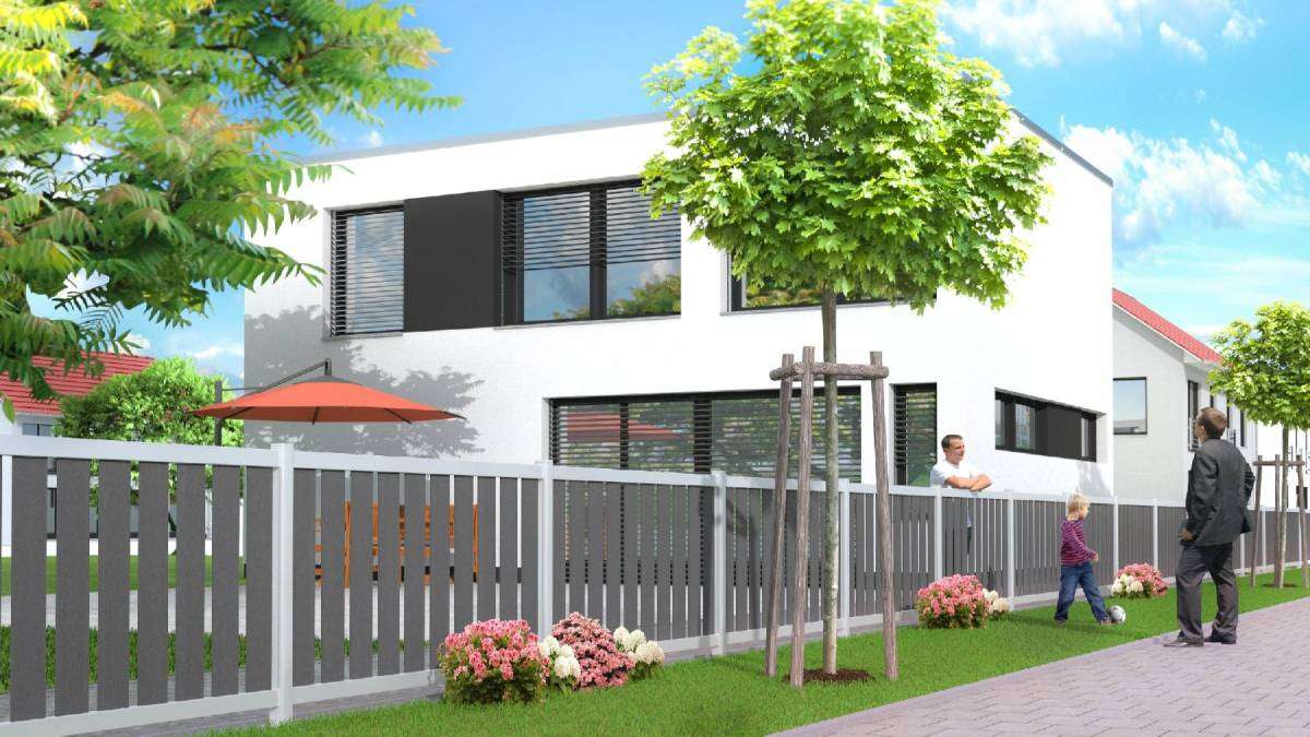 Raja Alu WPC XL Zaunfeld anthrazit 180x95cm Raja WPC RAJA WPC