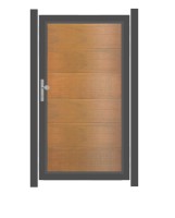SYSTEM WPC PLATINUM XL Tor-Set in Teak-Braun Höhe 1800mm
