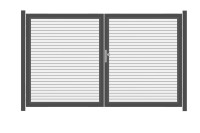 SYSTEM RHOMBUS Doppeltor-Set in Weiß Breite 3000mm Höhe 1800mm
