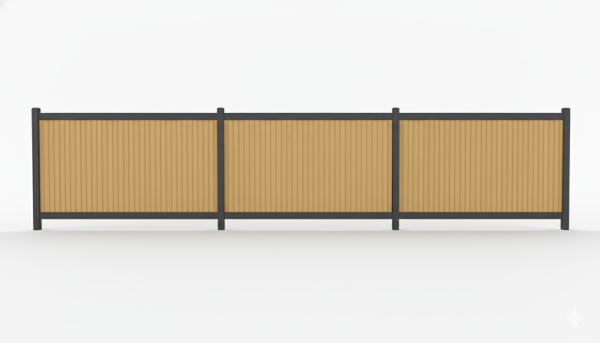 Komplettset SYSTEM NEO Platinum Vorgartenzaun 95 cm Lärche