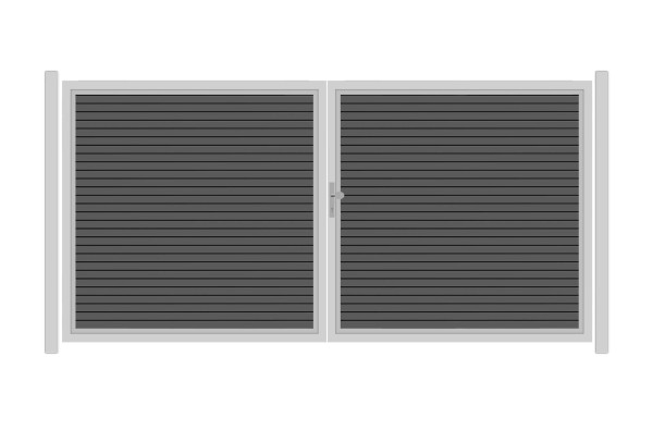SYSTEM RHOMBUS Doppeltor-Set in Anthrazit Breite 3600mm Höhe 1800mm